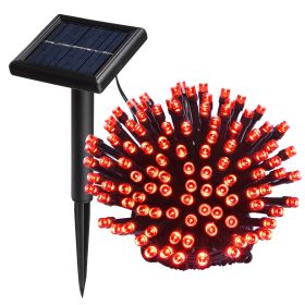 100LEDs Red Solar String Light (Color: As Picture)
